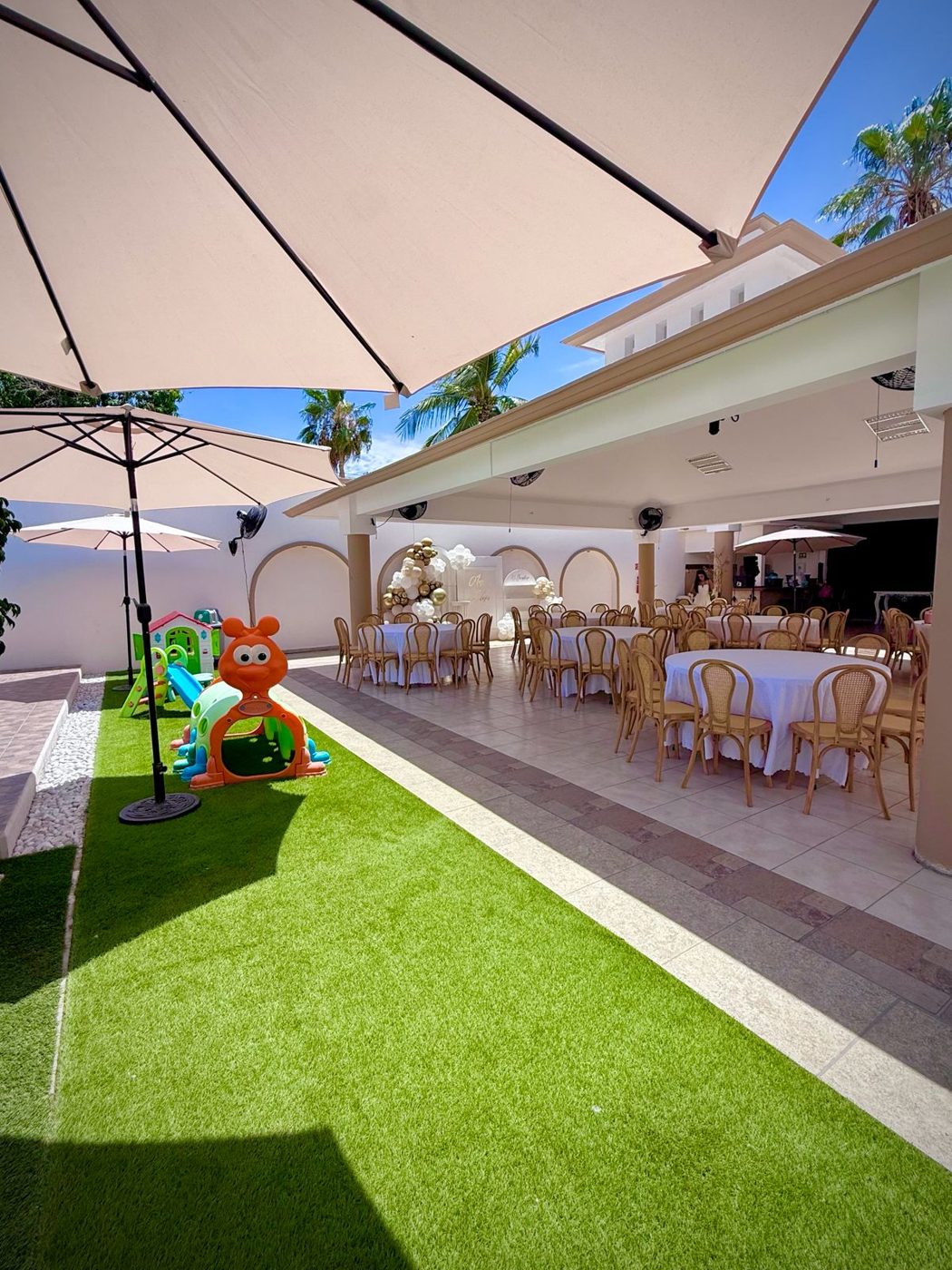 Terraza montada para evento